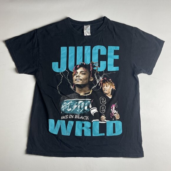 Juice Wrld Shirt Mens Black Blue Big graphic Rap hip hop (M, but read) - Picture 1 of 11